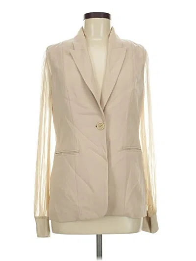 Pre-owned Elie Tahari Blazer Jacket In Ivory