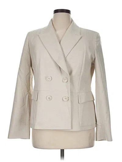 Pre-owned Elie Tahari Blazer Jacket In Ivory