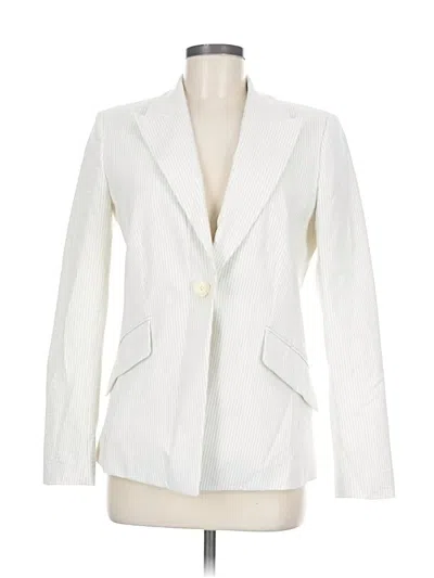 Pre-owned Elie Tahari Blazer Jacket In White