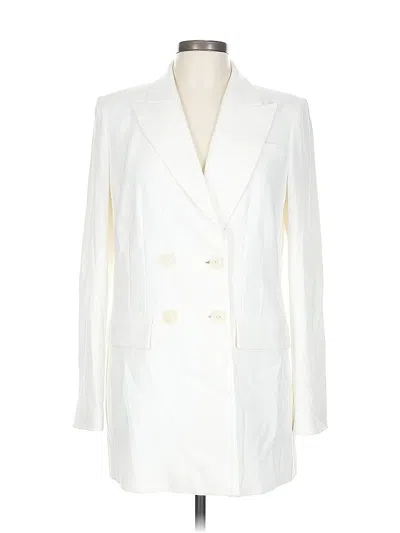 Pre-owned Elie Tahari Blazer Jacket In White