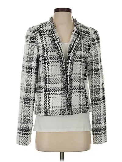 Pre-owned Elie Tahari Blazer Jacket In White