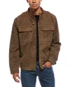 Elie Tahari Button Down Suede Jacket In Brown