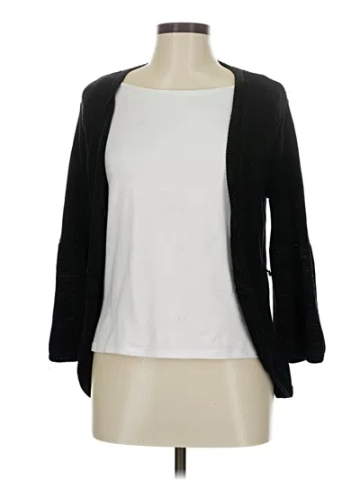 Pre-owned Elie Tahari Cardigan Sweater In Black