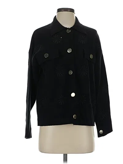 Pre-owned Elie Tahari Cardigan Sweater In Black