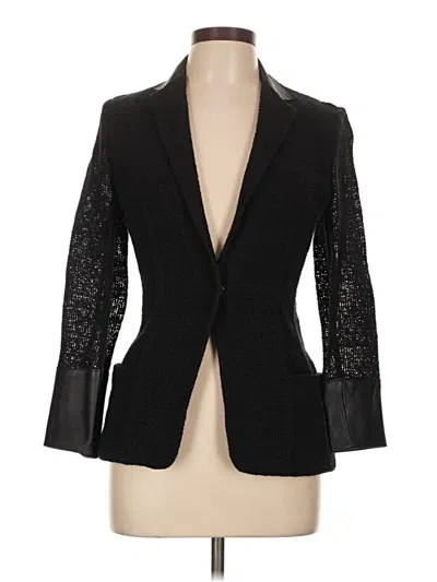 Pre-owned Elie Tahari Cardigan Sweater In Black