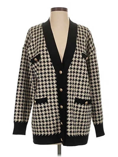 Pre-owned Elie Tahari Cardigan Sweater In Black