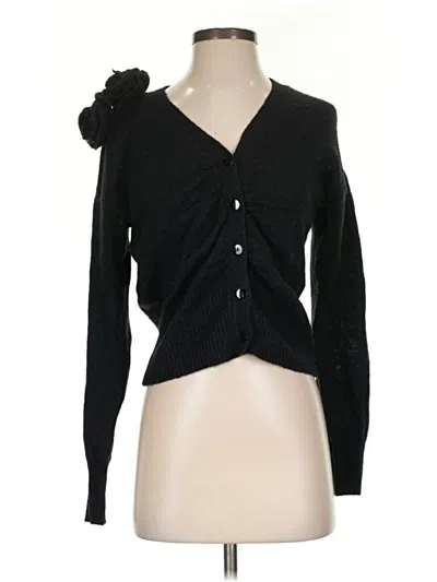 Pre-owned Elie Tahari Cardigan Sweater In Black