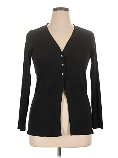 Pre-owned Elie Tahari Cardigan Sweater In Black