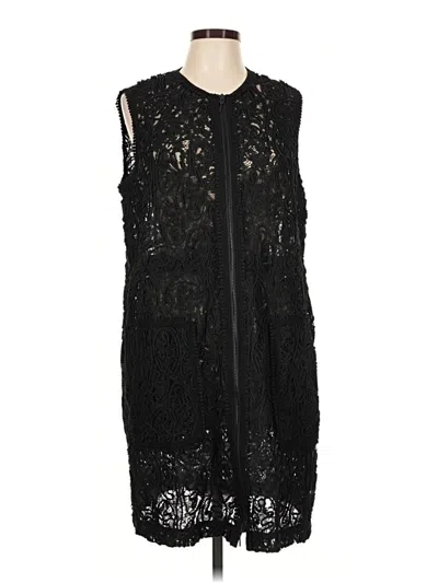 Pre-owned Elie Tahari Cardigan Sweater In Black