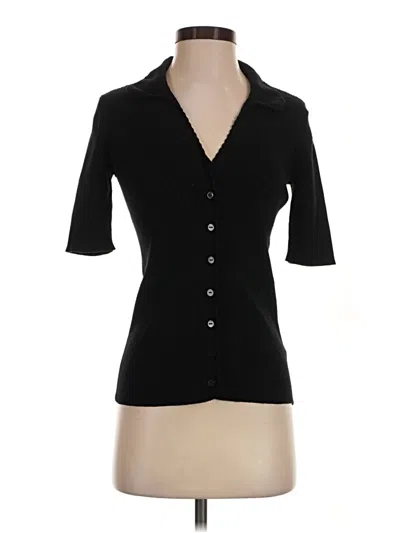 Pre-owned Elie Tahari Cardigan Sweater In Black