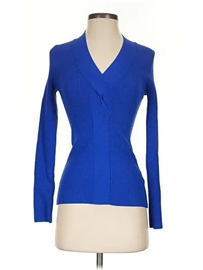 Pre-owned Elie Tahari Cardigan Sweater In Blue