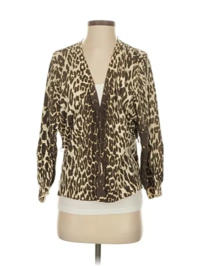 Pre-owned Elie Tahari Cardigan Sweater In Brown