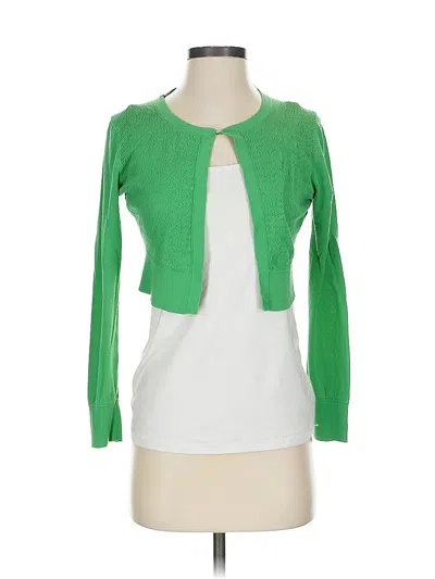 Pre-owned Elie Tahari Cardigan Sweater In Green