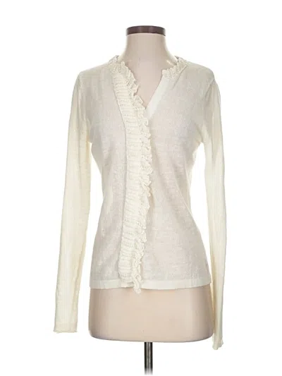 Pre-owned Elie Tahari Cardigan Sweater In Ivory