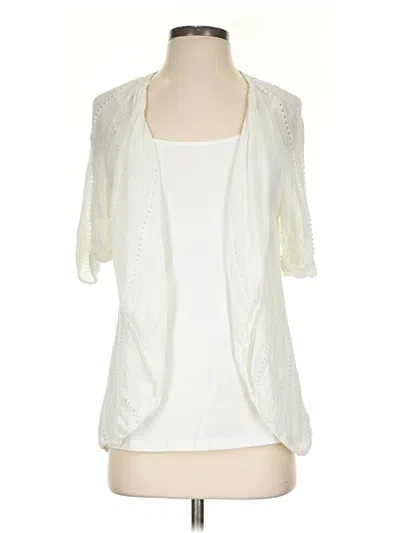 Pre-owned Elie Tahari Cardigan Sweater In Ivory