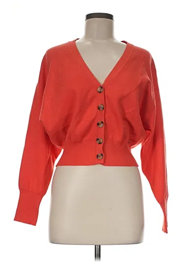 Pre-owned Elie Tahari Cardigan Sweater In Orange