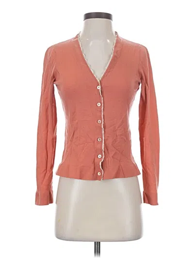 Pre-owned Elie Tahari Cardigan Sweater In Orange