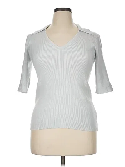 Pre-owned Elie Tahari Cardigan Sweater In Silver
