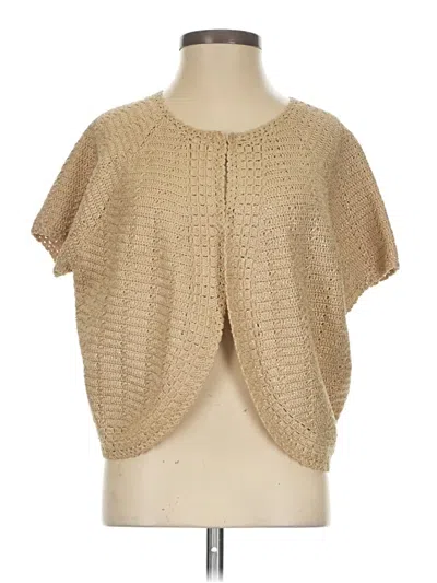 Pre-owned Elie Tahari Cardigan Sweater In Tan