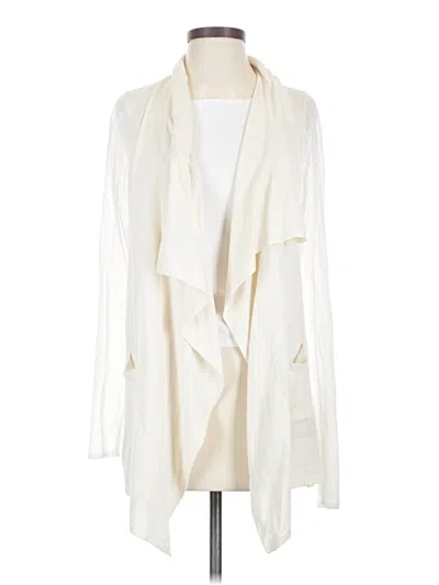 Pre-owned Elie Tahari Cardigan Sweater In White