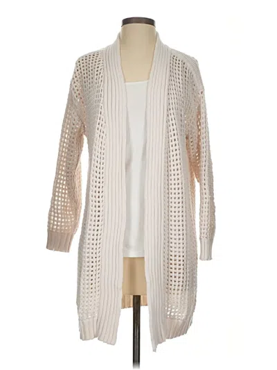 Pre-owned Elie Tahari Cardigan Sweater In White