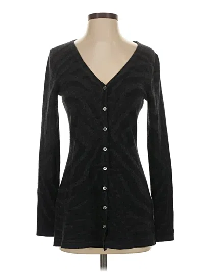 Pre-owned Elie Tahari Cashmere Cardigan Sweater In Black