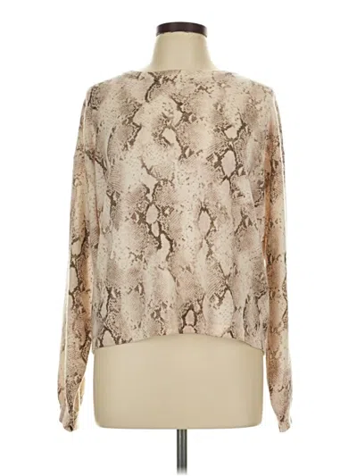 Pre-owned Elie Tahari Cashmere Cardigan Sweater In Tan
