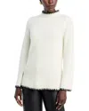 Elie Tahari Cashmere Funnel Neck Sweater In White