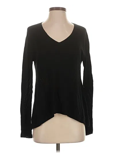 Pre-owned Elie Tahari Cashmere Pullover Sweater In Black
