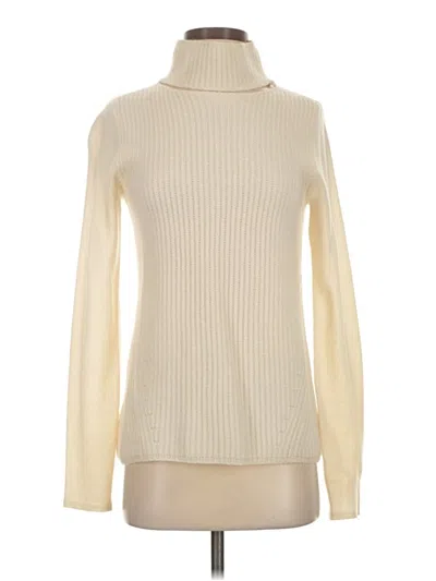 Pre-owned Elie Tahari Cashmere Pullover Sweater In Ivory