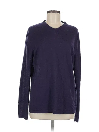 Pre-owned Elie Tahari Cashmere Pullover Sweater In Purple