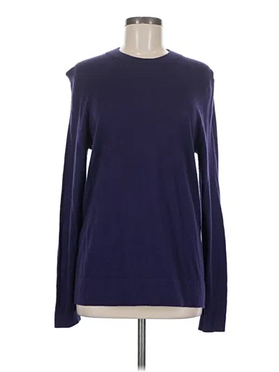 Pre-owned Elie Tahari Cashmere Pullover Sweater In Purple