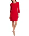 Elie Tahari Krystal Womens Back Buttons Short Sleeves Shift Dress