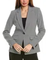 Elie Tahari Notch Collar One-button Blazer In Black