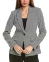 Elie Tahari Notch Collar One-button Blazer In Black