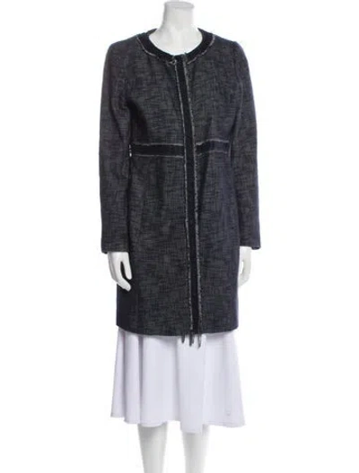 Pre-owned Elie Tahari Coat In Blue