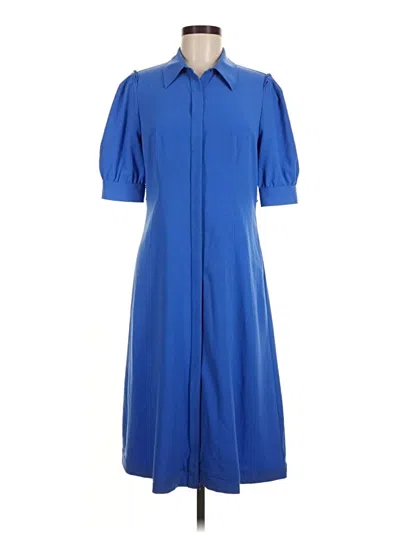 Pre-owned Elie Tahari Coat In Blue