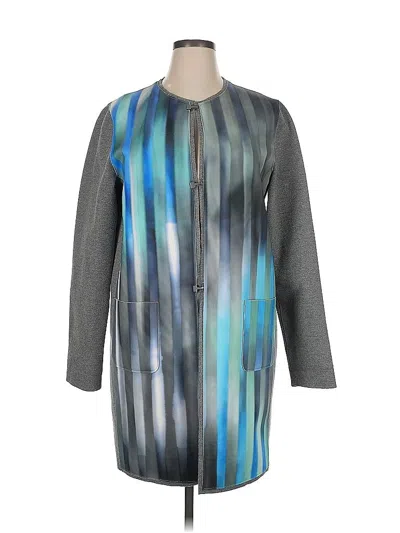 Pre-owned Elie Tahari Coat In Blue