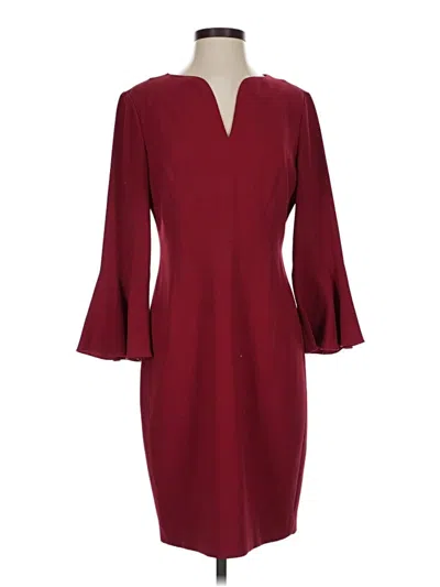Pre-owned Elie Tahari Cocktail Dress In Burgundy