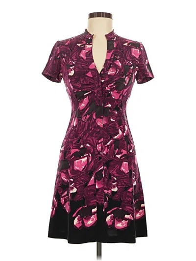 Pre-owned Elie Tahari Cocktail Dress In Burgundy