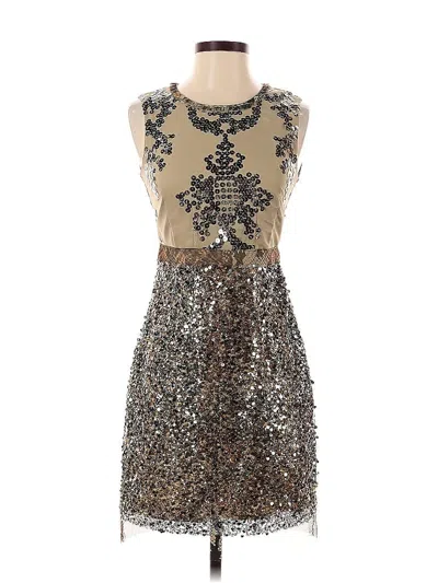 Pre-owned Elie Tahari Cocktail Dress In Gold