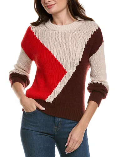 Elie Tahari Colorblock Cashmere Sweater In Brown