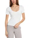 Elie Tahari Sweetheart Rib Sweater In White