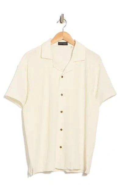 Elie Tahari Cuban Textured Camp Shirt