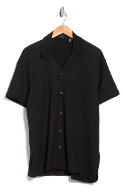 Elie Tahari Cuban Textured Camp Shirt