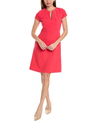 Elie Tahari Dart Neck A-line Dress In Pink