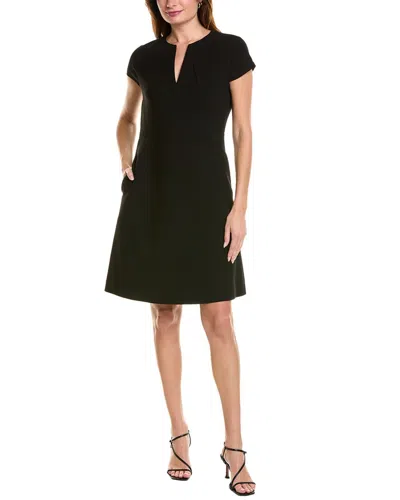 Elie Tahari Dart Neck A-line Dress In Blue