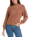 Elie Tahari Elie By  Mock Neck Sweater In Brown