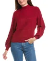 Elie Tahari Elie By  Mock Neck Sweater In Red