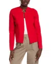 Elie Tahari Elie By  Open Knit Cardigan In Red